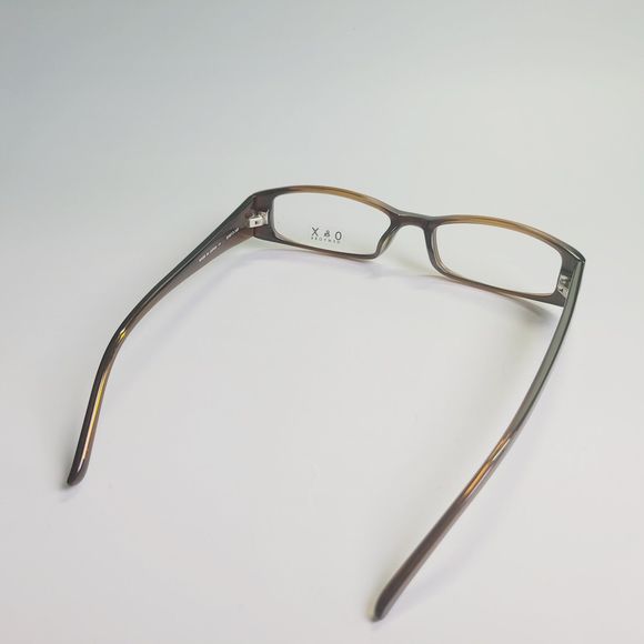O&X New York OP-42 eyeglasses brown rectangular full frame 51-17 141 C7 - Picture 7 of 11